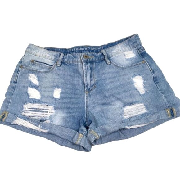 ARTICLES OF SOCIETY DISTRESSED DENIM SHORTS 25 - Picture 1 of 15